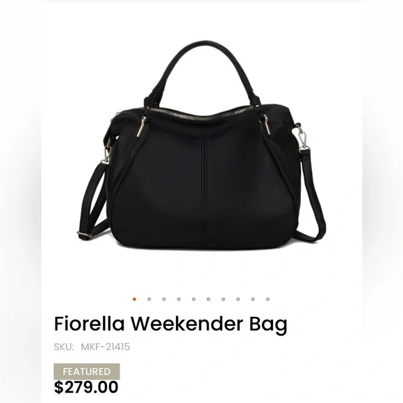 MFK Mia K collection Fiorella Weekender Bag - Picture 1 of 15